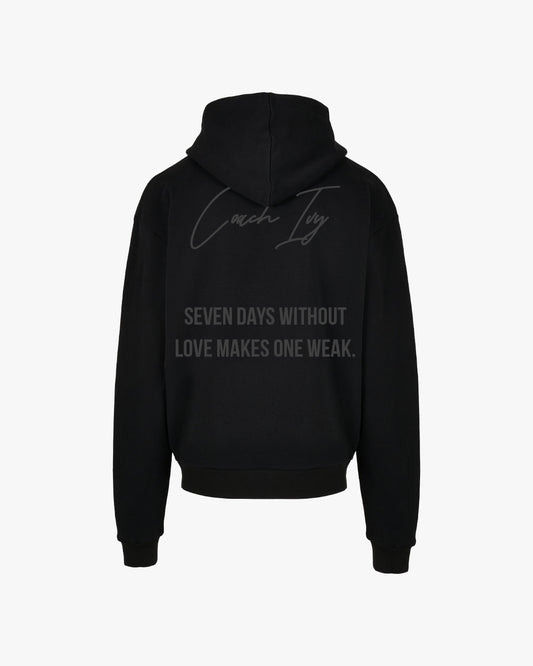 Seven Days Reflective Hoodie - Black